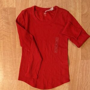 GAP NWT Women’s Burnt Orange Waffle T Size Small